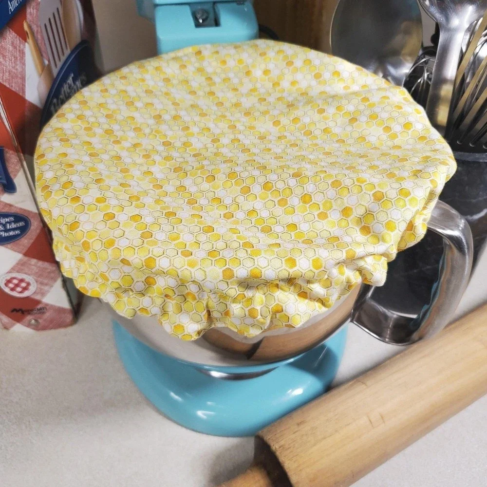 Yellow‎ Bumble Bee Gnome / Honeycomb KitchenAid Mixer Mixing Bowl Cover Decor
